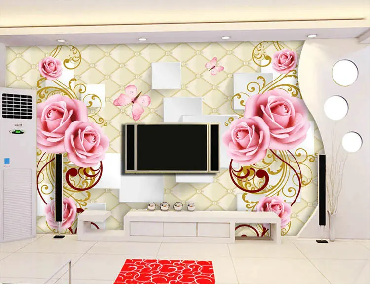 Beautiful Flowers Design Of Large Modern New Special Decorate Beautiful Flowers Design Of Large Modern New Special Decorate Household Wallpaper Wall Paintings Panels Cellophan In Wallpapers From Home