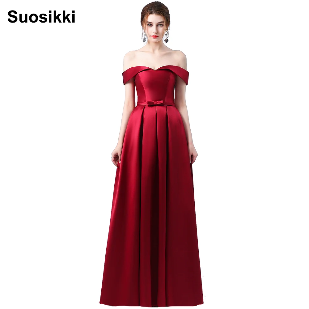 Suosikki 2016 New Arrival Evening Dresses Long Formal Party Dress Prom Gown satin dresses vestidos de festa free shipping