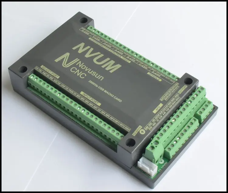 

NVUM 4 Axis CNC Controller MACH3 USB Interface Board Card 200KHz for Stepper Motor and Servo Motor