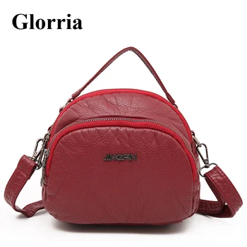 

Glorria Fashion Leather Circular Handbags Women Bag Small Crossbody Women Bag Mini Shoulder Messenger Ladies Bags Bolsos