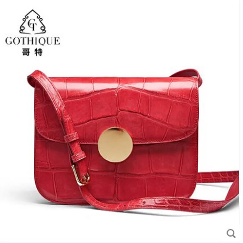 ^*Best Offers Сумка-почтальон Gete из кожи крокодила, квадратная сумка в американском стиле, 2019 ^*Best Offers Сумка-почтальон Gete из кожи крокодила, квадратная сумка в американском стиле, 2019