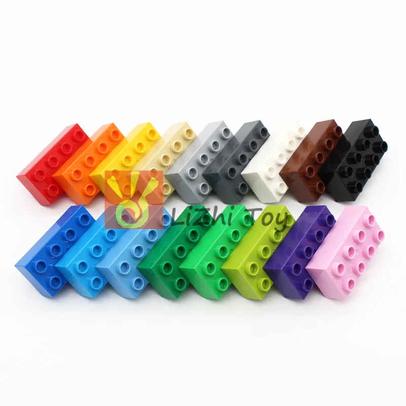 

MOC DIY Building Block Duplo 3011 Brick 2 X 4 Bricks Assembled Accessories Bulk Part Compatible with Legoingly Duplo Toys