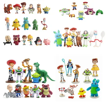 

Hot Moive Toy Story 4 Cartoon Toys Woody Buzz Lightyear Jessie Forky Lotso Bullseye Horse Action Figure collectible Toys Dolls
