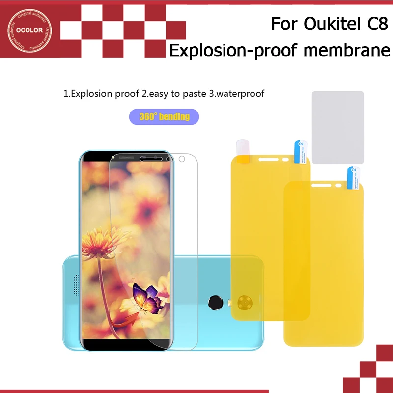 Ocolor 2 шт. для Oukitel C8 4 г не стекло Anti Explosion защитная пленка ультра тонкий спереди
