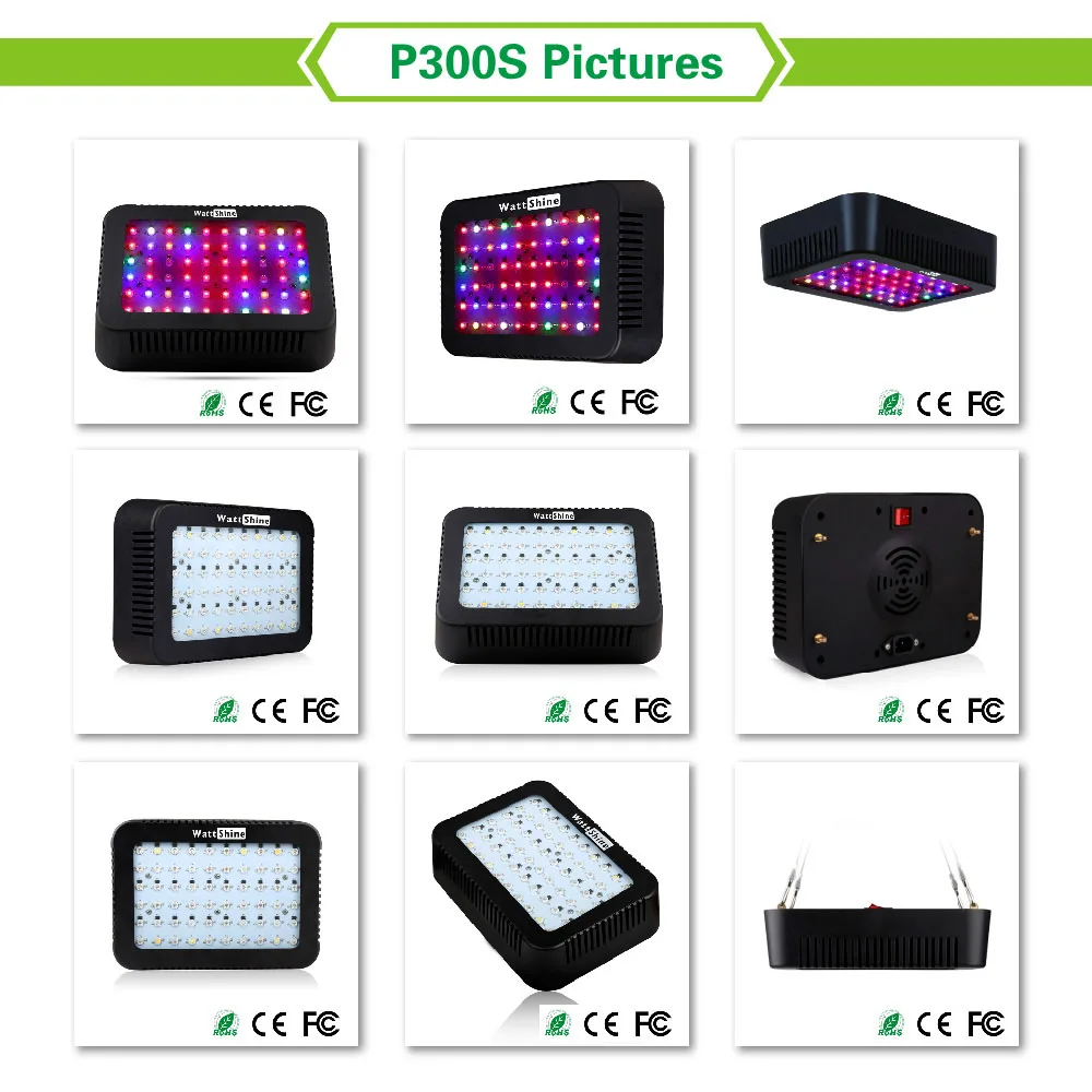 Wattshine Full spectrum 300W grow lamp 16 bands No rust Intelligent Temperature control Safety Energy saving Certification CE  (24)