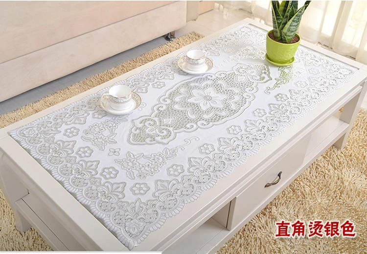 Oval PVC Nappe Tablecloth Plastic Oilproof Dining Tablecloth Bronzing Printed Table Cover Table Mat Overlay Placemat Nappe