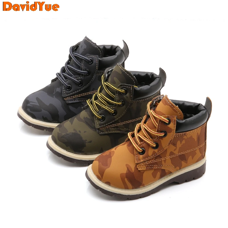 

Davidyue kids children martin boots girls boys army sneakers baby waterproof flat casual sport winter boots