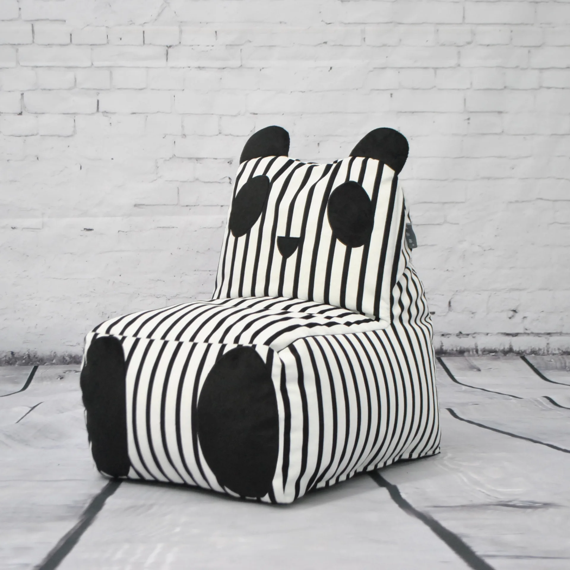 INS Nordic Striped Cute Panda Ear Children Sofa Bean Bag Sofa Can Be Disassembly and Washing Chair for Kids Baby Sofa INS Nordic Striped Cute Panda Ear Children Sofa Bean Bag Sofa Can Be Disassembly and Washing Chair for Kids Baby Sofa
