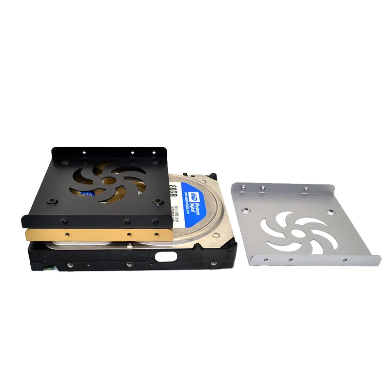 Черный серебристый золотой 3 цвета 2," SSD до 3,5" отсек Caddy лоток жесткий диск HDD Монтажная док-станция лоток кронштейн адаптер конвертер теплоотвод