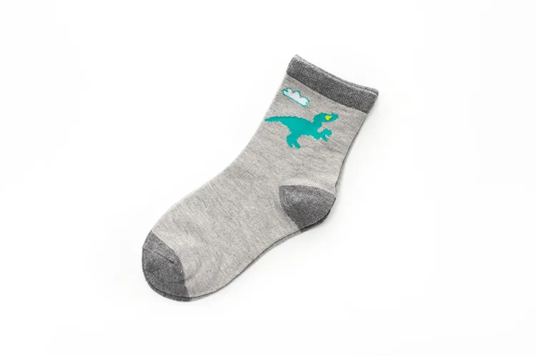 5 пар детских носков новые хлопковые носки с милым рисунком динозавра для мальчиков на весну и осень носки для девочек детские носки с От 2 до 12 лет