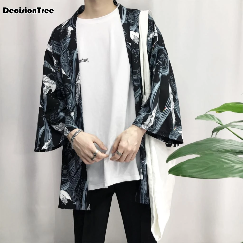 2017 autumn japanese style men three quarter sleeve cotton & linen streetwear drop shoulder design kimono army green 2017 autumn japanese style men three quarter sleeve cotton & linen streetwear drop shoulder design kimono army green