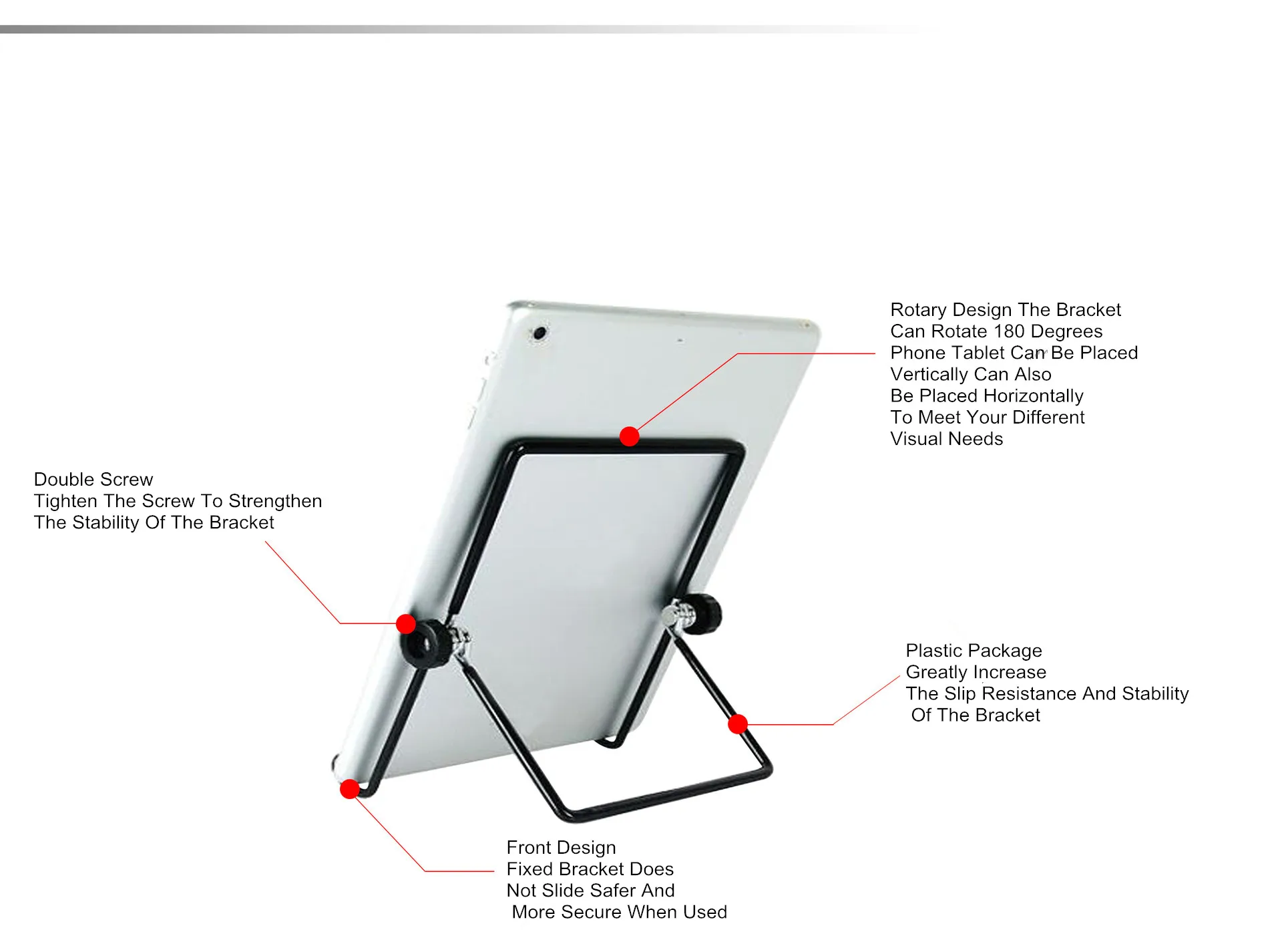 

Desktop Metal Steel Multi-angle Non-slip Portable Foldable Adjustable Folding Stand Holder For iPad 2 3 4 Air Mini Tablet PC