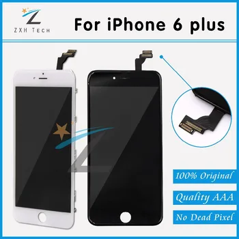 

100PCS/LOT Quality AAA W/B for iPhone 6 plus LCD Digitizer Assembly with AAA Glass Replacement Great Packaging Free DHL Shipping