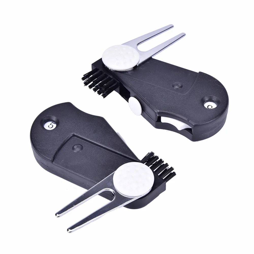 1Pc Golf Ball Marker Counter Cleaner Multi-functional Tool Kit Divot Tool