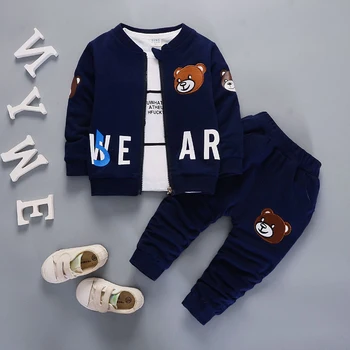

IENENS 3PC Autumn Children's Sets Baby Toddler Infant Casual Clothes Clothing Set Outfits Tracksuits Coats + T-shirt + Trousers