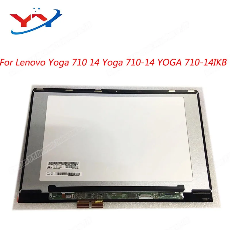 Светодиодный ЖК-экран для ноутбука 14 дюймов+ сенсорный дигитайзер для lenovo Yoga 710 14 Yoga 710-14 YOGA 710-14IKB с рамкой и сенсорным экраном