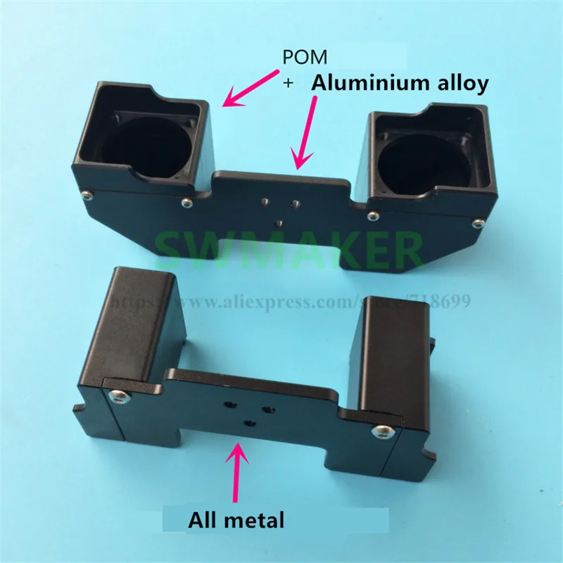 Novo tipo Ultimaker Extrusora de Cabeça 2 + Impressora Chimera Hotend Dupla Extrusora 2 Entrada Liga Alumínio 3d Kit 3 Computador e Escritório