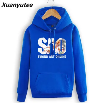 

Xuanyutee SAO Hoodie Sweatshirt 3D Print Sword Art Online Men Women Autumn Winter Pullover Fleece Cotton Hooded 2XL Black Hoodie