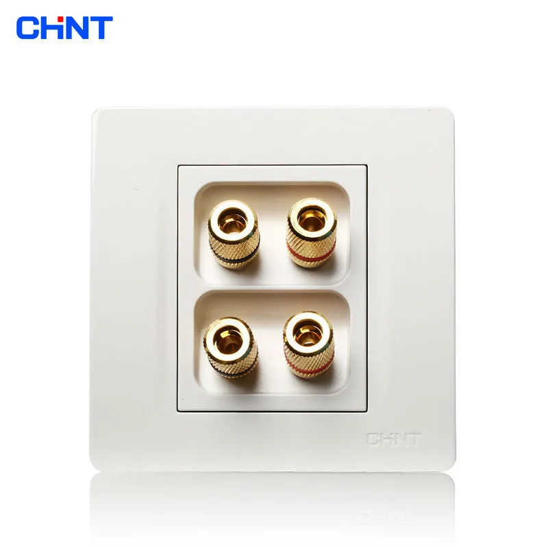 

CHINT Electric Socket Connect 86 Type Wall Switch Panel NEW7N Ivory White Four Hole Audio