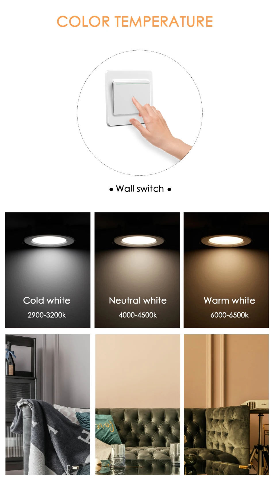 Ultra Thin Led Downlight Recessed Down Light 3W 5W 7W 9W 12W 15W Round Spot Lamp Living Room Bedroom Kitchen Indoor 220V 110V
