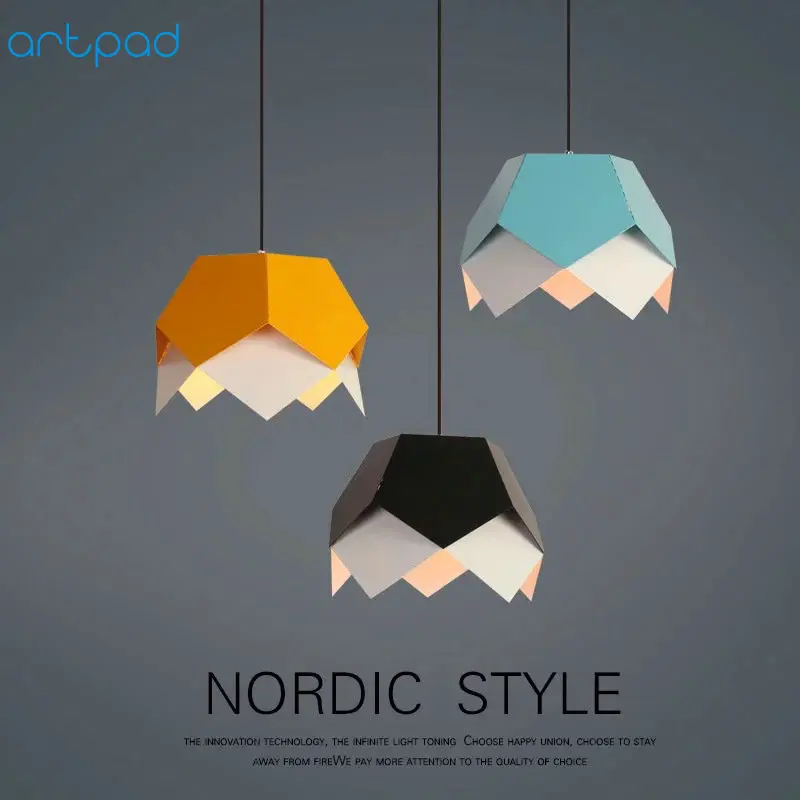 

Artpad Modern Kid Children Room LED Pendant Lamp AC110V-220V E27 Nordic Pendant Lights For Coffee Bar Hotel Living Room Fixtures