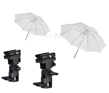 

4in1 43" White Photographic Flash Soft Light Translucent Diffuser Umbrella +Flash Bracket B Type Umbrella Holder Light Stand