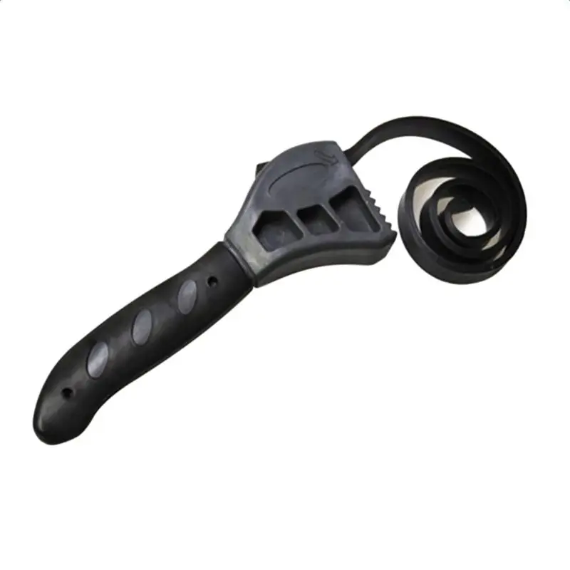tool kit for car 500mm Rubber Strap Wrench Universal Black Wrench Adjustable Spanner For Any Shape