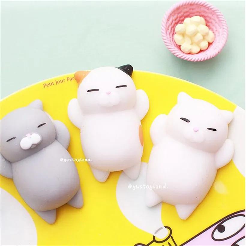 

6pcs Kawaii Japan Mochi Animal Lazy Cat Mini Decompress Squishy Squeeze Soft Slow Rising Healing Toy Funny Toys For Children