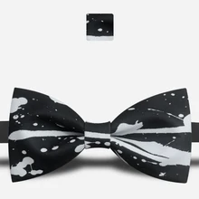 Модный черный женский галстук-бабочка, Женский галстук-бабочка с принтом, мужские свадебные галстуки ручной работы, мужские галстуки, дизайнерские Галстуки