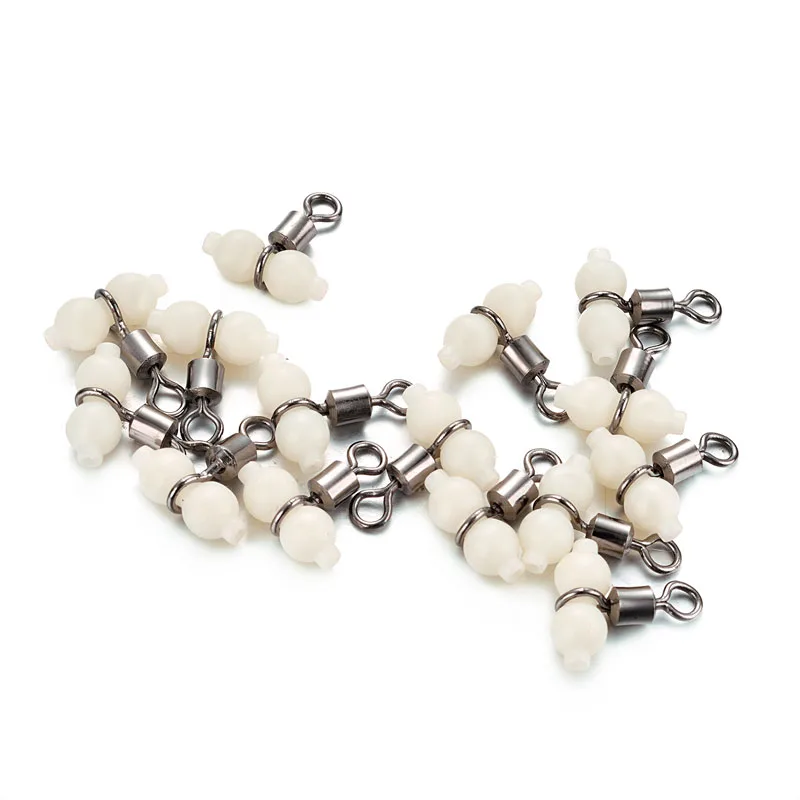 

Vissen 20pcs/lot Luminous Fishing Swivels Rolling Swivels Sea Fishing Accessories Tackle Connector Rolling Swivels 3-way Swivels