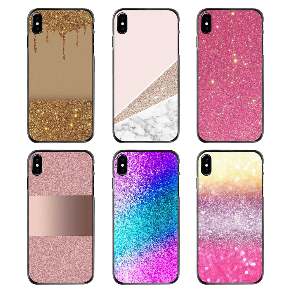 colorful Glitter For iPhone 4 4S 5 5S 5C SE 6 6S 7 8 Plus X XR XS Max iPod Touch Accessories Phone Cases Cover |