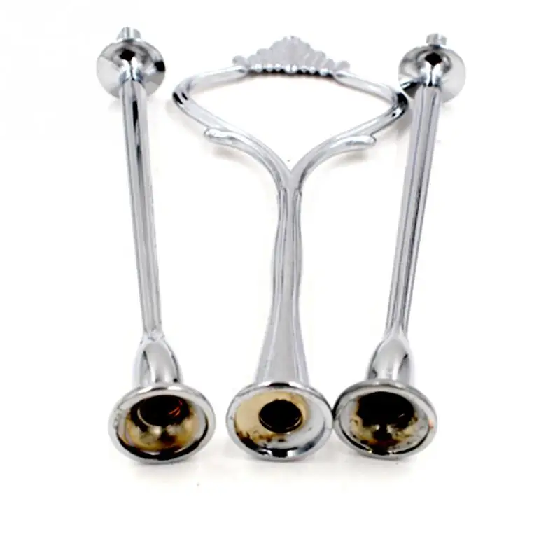 

New Cake Holder 1 Sets 3 Tier Cake Plate Stand Handle Crown Fitting Metal Wedding Party without the plate