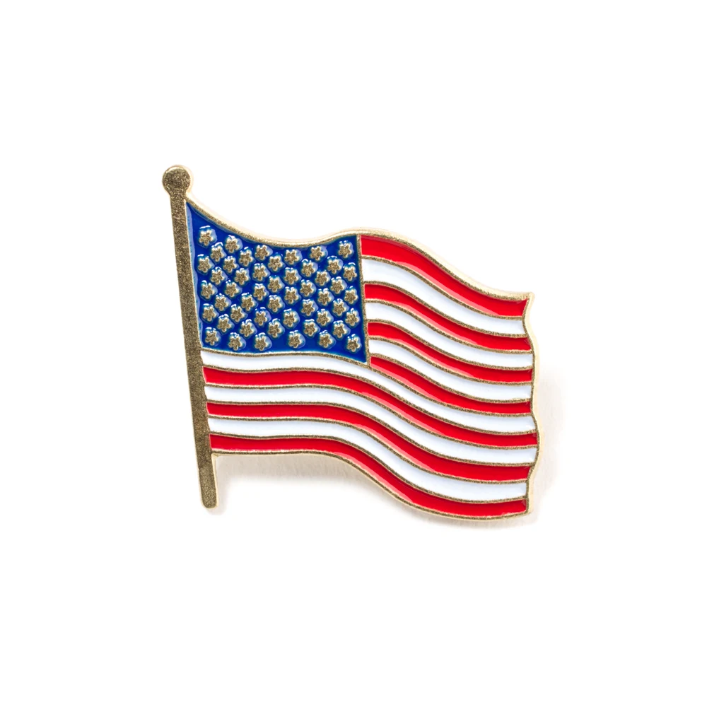 Custom United States National Flag Pins Enamel Pin USA Metal Lapel Pins