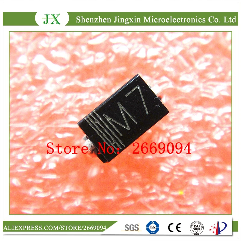 2000 шт./лот диод M7 1N4007 SMD 1A 1000 В выпрямительный новинка | Электроника