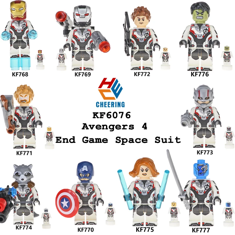 Набор Продажа здания блочные фигурки кирпичи Тони Старк войны машина Капитан Америка Тор Hawkeye действие игры для детей игрушки KF6076