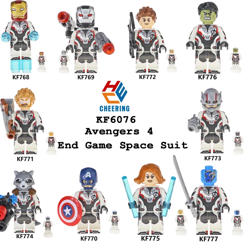 

Set sale Building Blocks Figures Bricks Tony Stark War Machine Captain America Thor Hawkeye Action Game For Children Toy KF6076