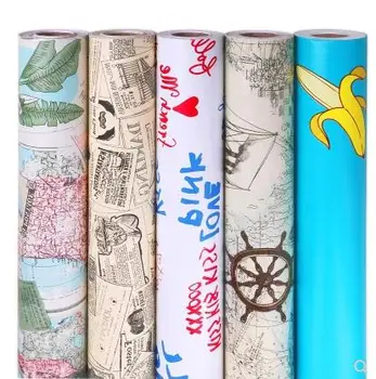 

Creative simple fashion PVC self-adhesive wallpaper Bedroom living room background wallpaper refurbished sticky notes