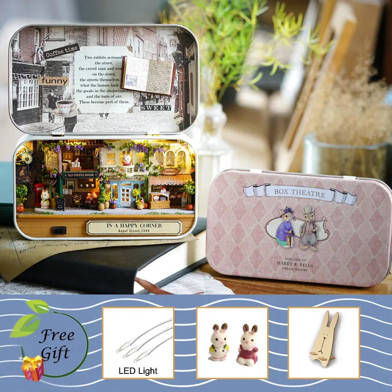 Cutebee DIY миниатюрный дом с мебели светодиодный музыкальный пылезащитный чехол модель строительные блоки игрушки для детей Casa Newv1-v3 - Цвет: Q5