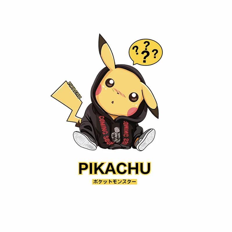 

1PC Heat-sensitive Patch Kids Clothes Decoration Pikachu Icon Thermal Transfer Pokemon Iron On Applique Kids Gifts