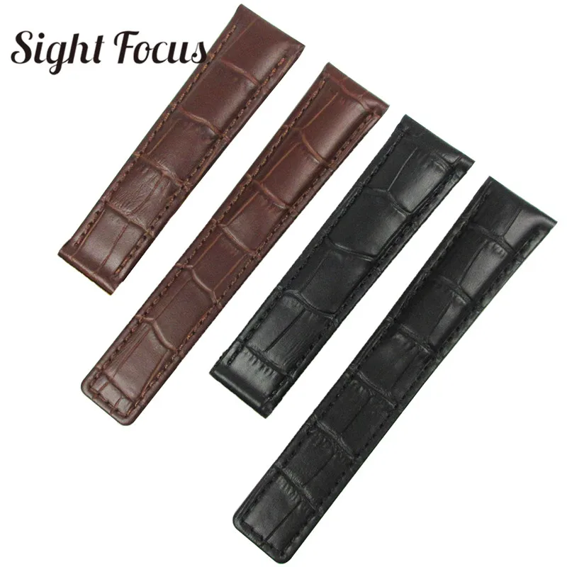 

19mm 20mm 22mm Calf Skin Leather Strap for Tag Heuer Watch Carrera Monaco Band Watch Belt Black Brown Bracelet Wristwatch Strap