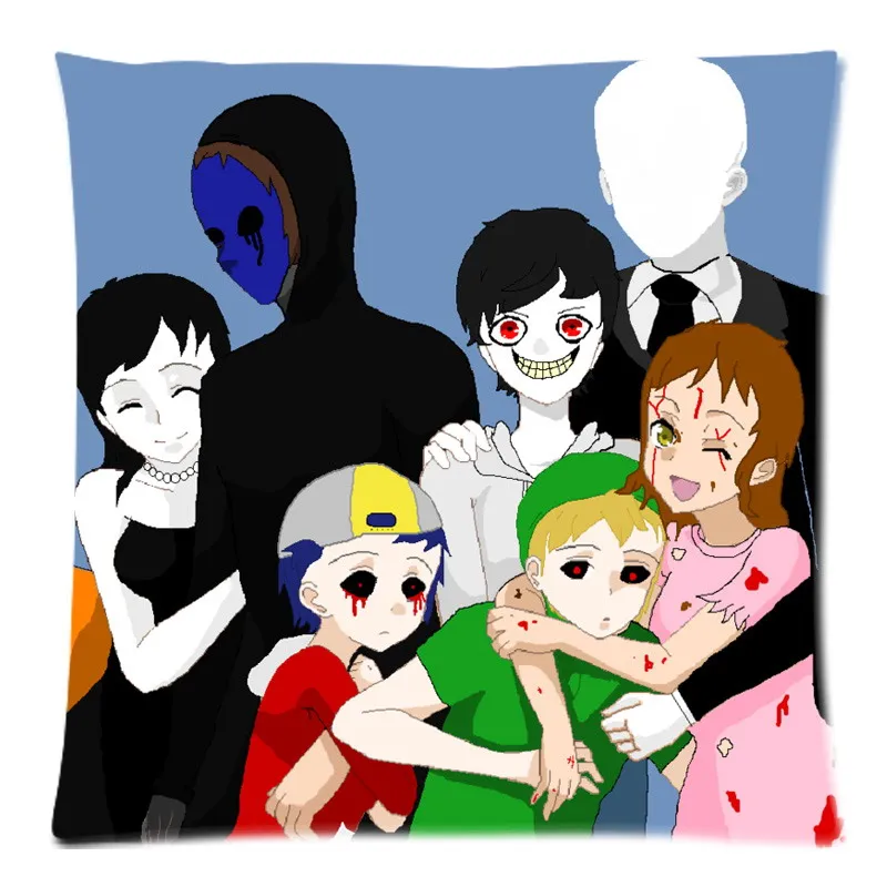 Декоративная наволочка для подушек Creepypasta family Throw Наволочка для дивана кровать хлопок льняная Подушка Слип Рождественский подарок 1" X 18" - Цвет: 3