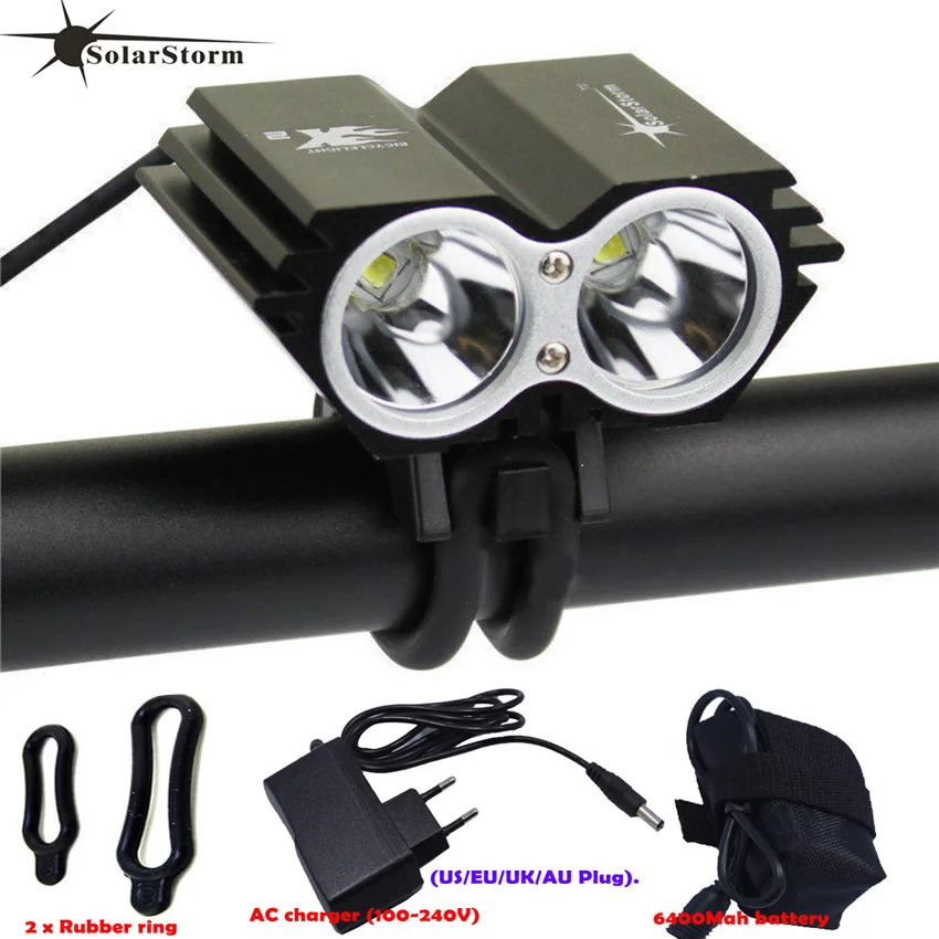 Solarstorm Bicycle Lights Led 5000lm | Bicycle Headlight Solar Battery - X2 - Aliexpress