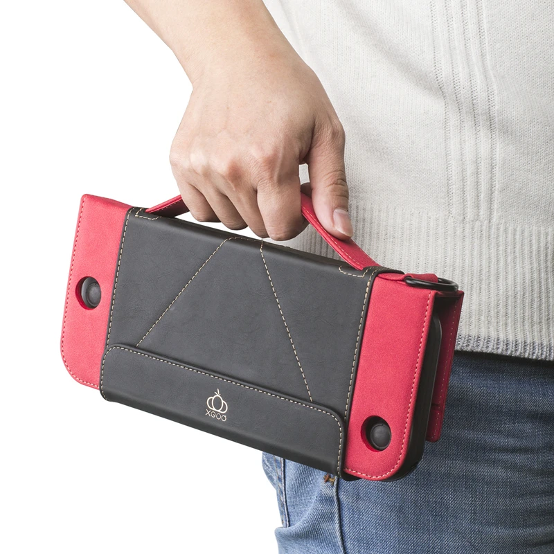

Portable Switch Case Stand For Nintend Switch Wallet Style Carrying Case PU Leather Protect Flip Travel Cover
