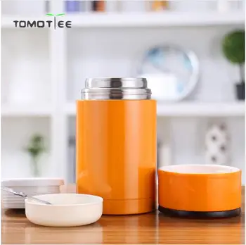 

Tomotree Stainless Steel Food Jar 750m food container thermos portable handle vacuum insulated food container inox spoon