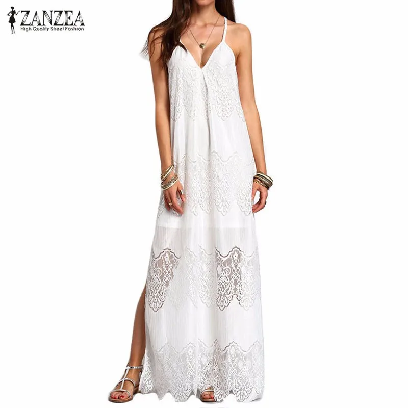 ZANZEA font b Long b font Maxi font b Dresses b font 2018 Women Boho Vestidos
