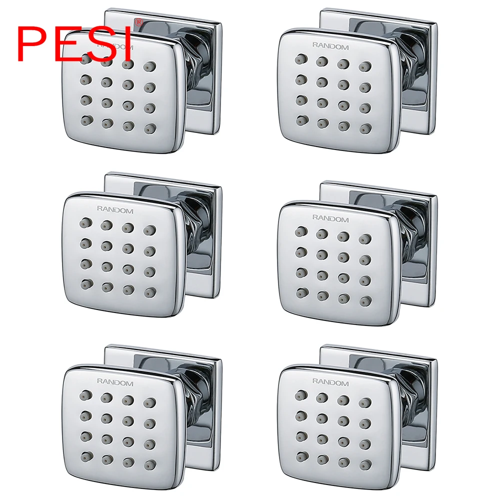 2018 New Style Retail Brass Shower Body Massage Jets 6/4/1 Pcs Bathroom