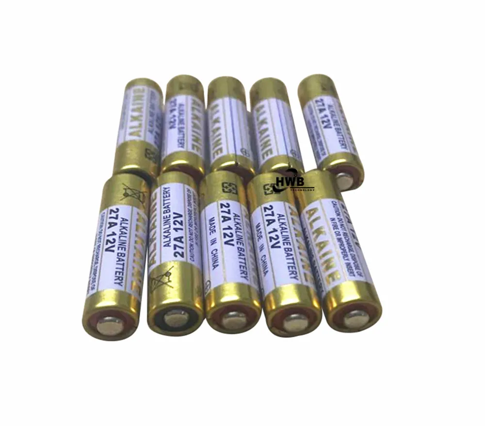 

10PCS 27A 12V dry alkaline battery 27AE 27MN A27 for doorbell,car alarm,walkman,car remote control etc