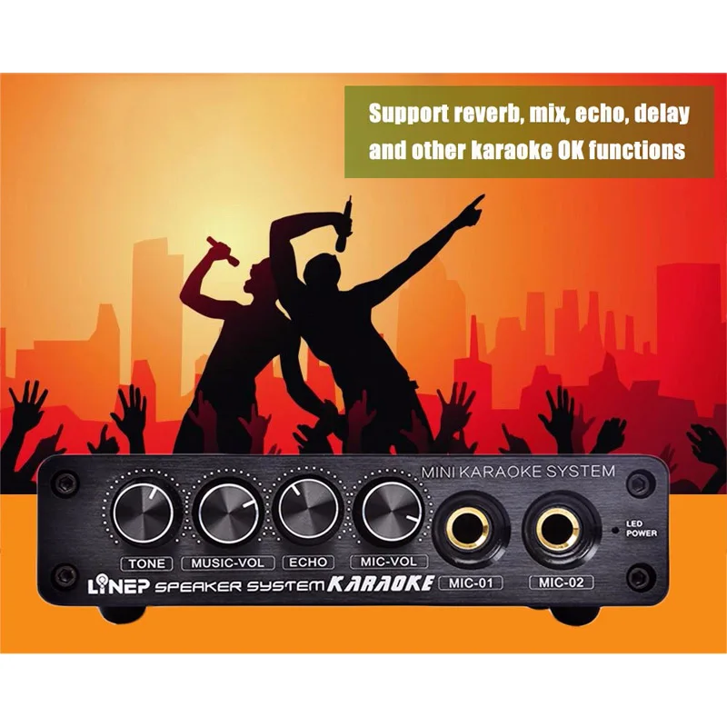 

Mini Karaoke Sound Console Stereo Mixer Microphone Effector Preamplifier Amplifier US Plug SL@88
