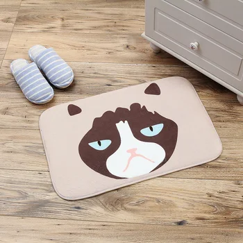 

Creative Cartoon Fashion Cute Novelty Animal Cat Dog Non-slip Warm Feet Cotton Absorbent Children Bath Mats Doormat Floor Rug FY