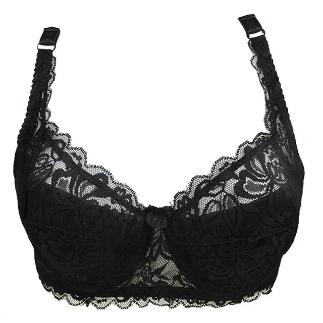 Hot Women Sexy Underwire Padded Up Embroidery Lace Bra 32 40B Brassiere ...